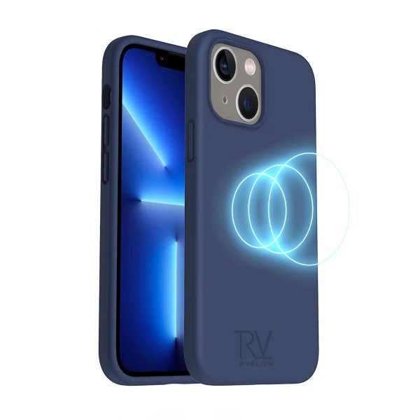 Rvelon iPhone 14 Plus Cover Silikone MagSafe Blå
