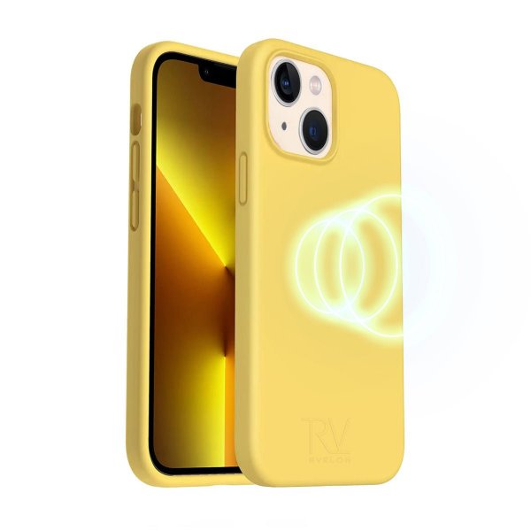 Rvelon iPhone 14 Plus Cover Silikone MagSafe Gul