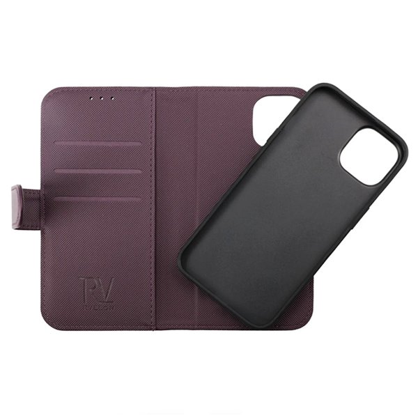 Rvelon iPhone 14 Plus Cover Magnetisk Aftageligt Etui Lilla