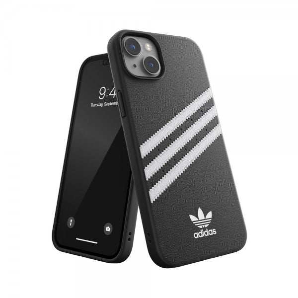 Adidas iPhone 14 Plus Cover 3 Stripes Snap Case Sort Hvid