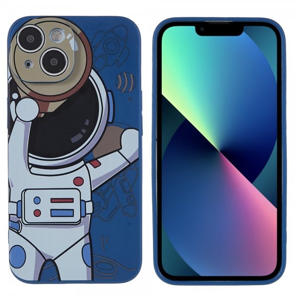 iPhone 14 Plus Cover Astronaut Blå Grå
