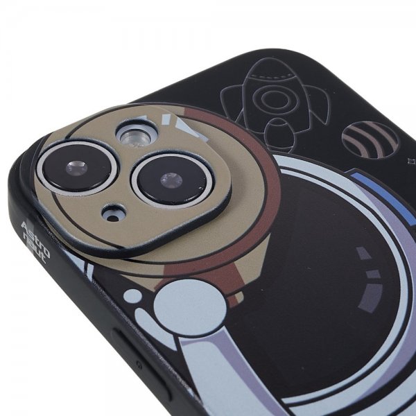 iPhone 14 Plus Cover Astronaut Sort Grå