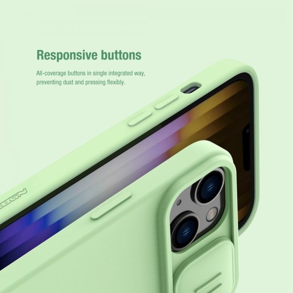 Nillkin iPhone 14 Plus Cover CamShield Silky MagSafe Grøn