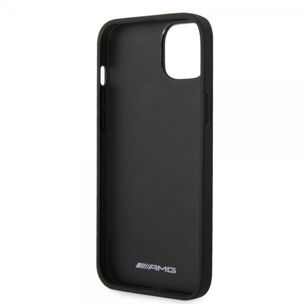 AMG iPhone 14 Plus Cover Carbon Effect Stamped Logo Sort