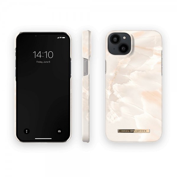 Ideal of Sweden iPhone 14 Plus Cover Fashion Case MagSafe Rose Pearl Marble