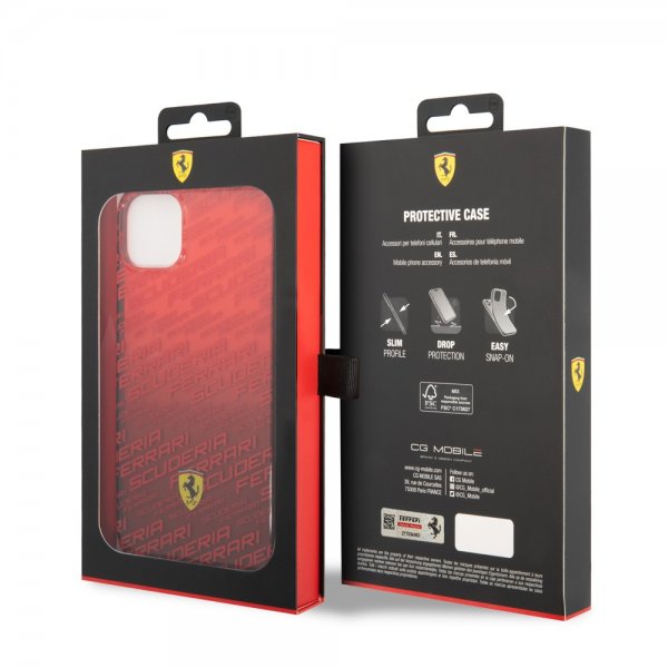 Ferrari iPhone 14 Plus Cover Gradient Scuderia Rød