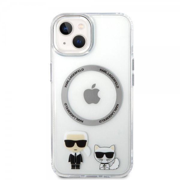 Karl Lagerfeld iPhone 14 Plus Cover Karl & Choupette MagSafe Transparent