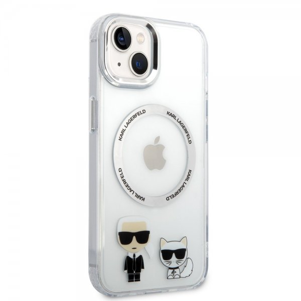 Karl Lagerfeld iPhone 14 Plus Cover Karl & Choupette MagSafe Transparent