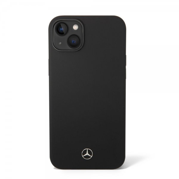 Mercedes Benz iPhone 14 Plus Cover Flydende Silikone Sort