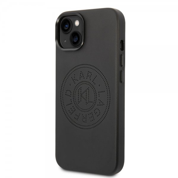 Karl Lagerfeld iPhone 14 Plus Cover Logo Perforeret Sort