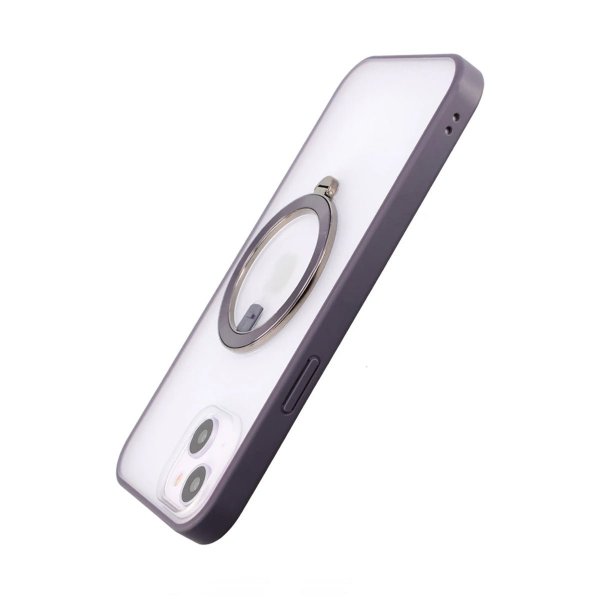 Rvelon iPhone 14 Plus Cover Roterbart MagSafe Stativ Lilla