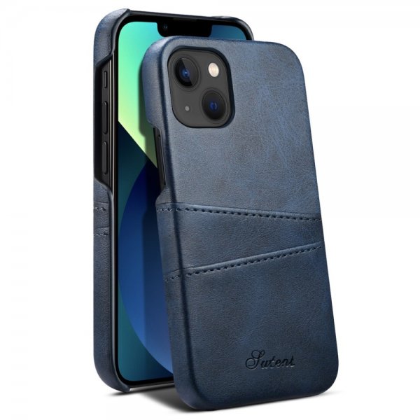 iPhone 14 Plus Cover med to Kortlommer Blå