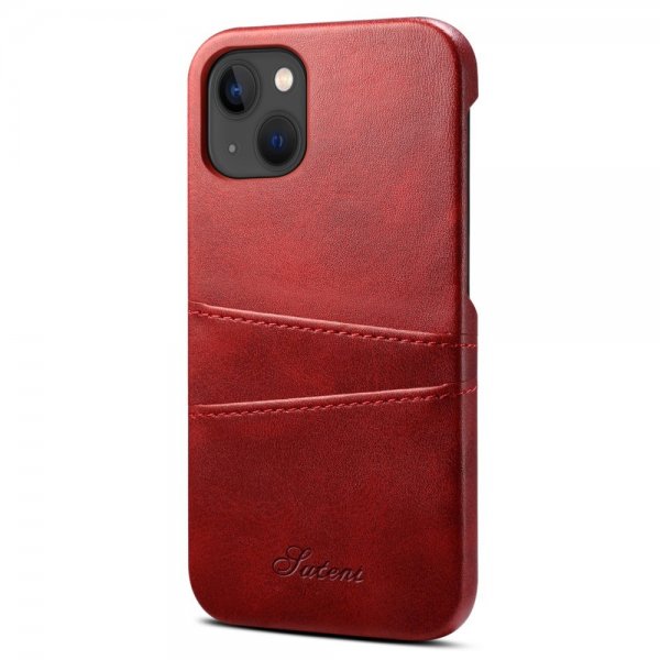 iPhone 14 Plus Cover med to Kortlommer Rød