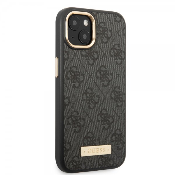 Guess iPhone 14 Plus Cover Metal Plate Logo MagSafe Sort