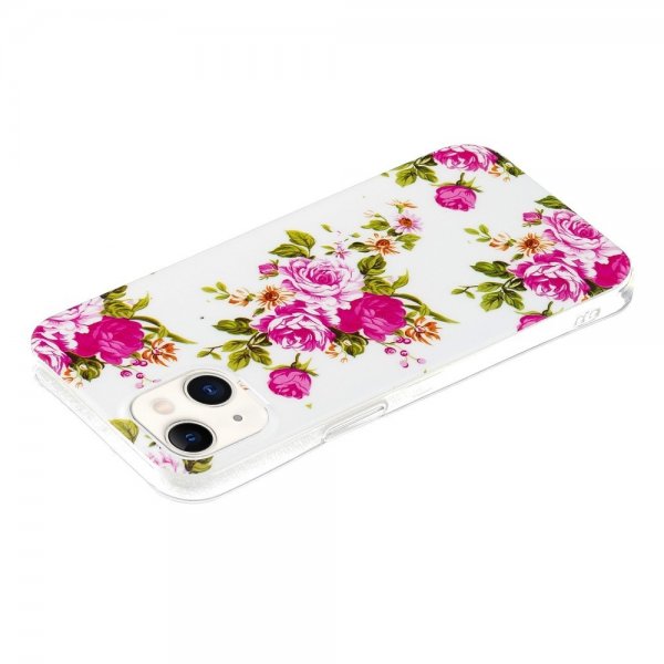 iPhone 14 Plus Cover Motiv Lyserøde Roser