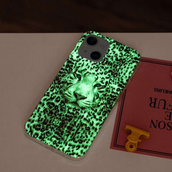 iPhone 14 Plus Cover Motiv Hvid Tiger