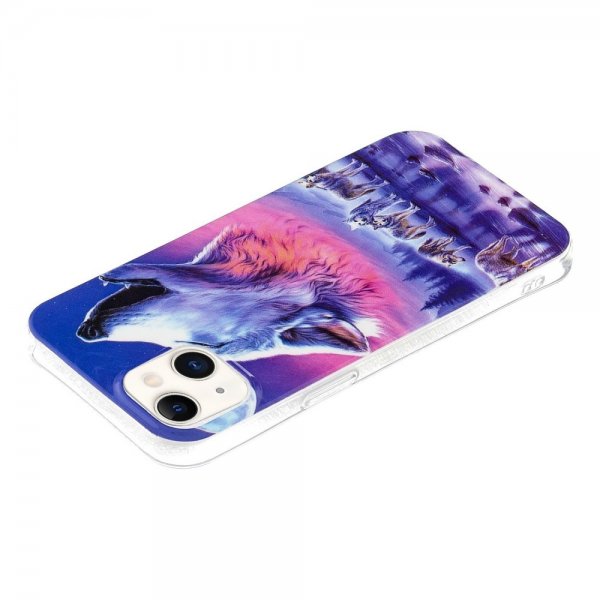 iPhone 14 Plus Cover Motiv Hylende Ulv