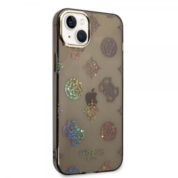 Guess iPhone 14 Plus Cover Peony Glitter Sort