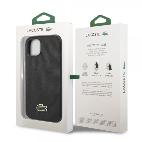Lacoste iPhone 14 Plus Cover Petit Pique Logo Sort