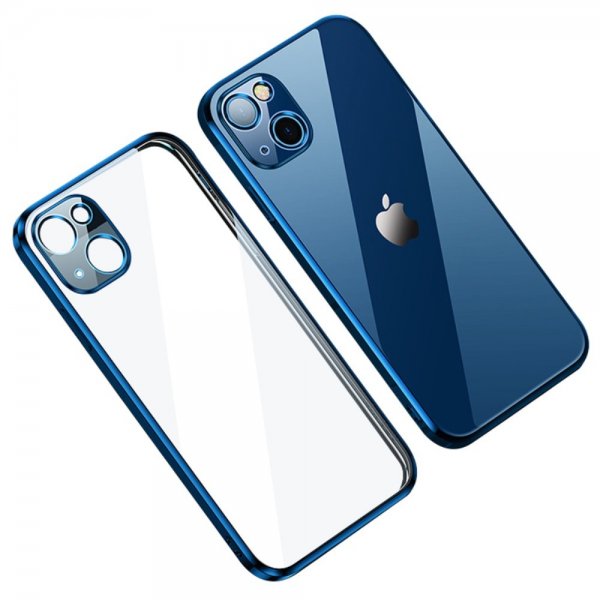 Sulada iPhone 14 Plus Cover Belagt Kant Blå