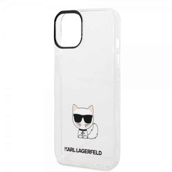 Karl Lagerfeld iPhone 14 Plus Cover Printed Choupette Transparent