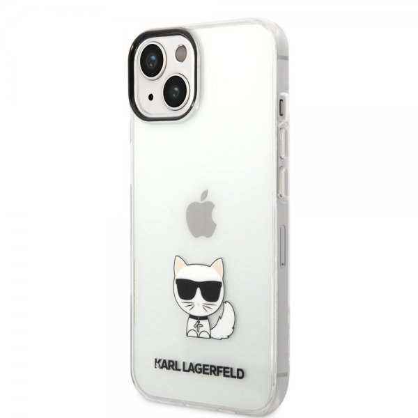 Karl Lagerfeld iPhone 14 Plus Cover Printed Choupette Transparent