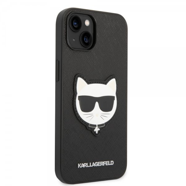 Karl Lagerfeld iPhone 14 Plus Cover Saffiano Choupette Sort