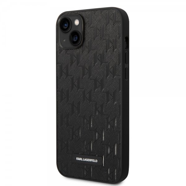 Karl Lagerfeld iPhone 14 Plus Cover Saffiano Monogram Sort