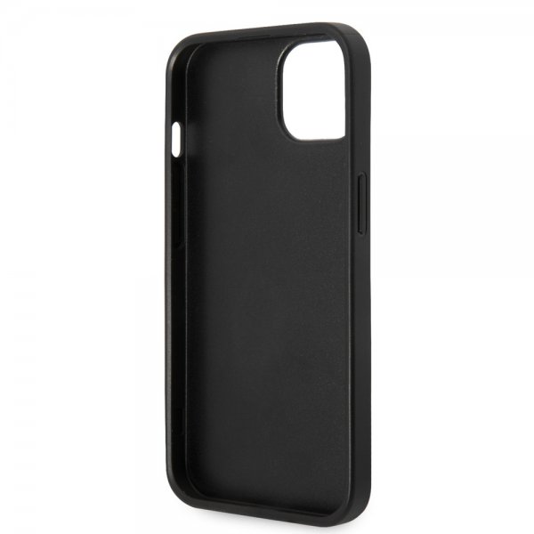 Karl Lagerfeld iPhone 14 Plus Cover Solid Glitter Plaque Logo Sort