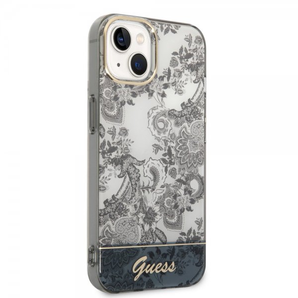 Guess iPhone 14 Plus Cover Toile de Jouy Grå