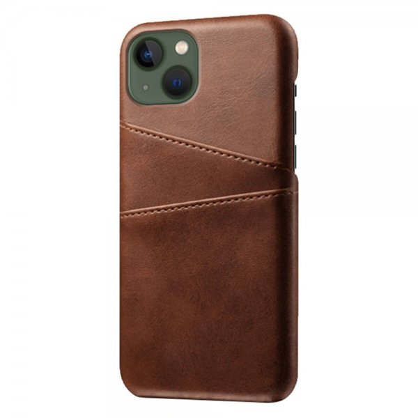 iPhone 14 Plus Cover To Kortlommer Mørkebrun