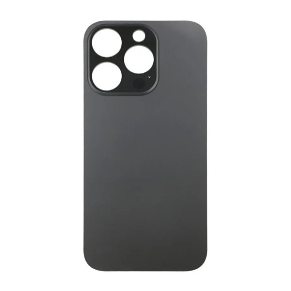 iPhone 14 Pro Bagside Glas med Klæbende tape - Sort