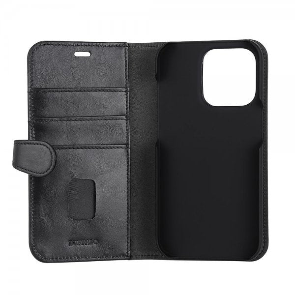 Buffalo iPhone 14 Pro Etui 2-i-1 Aftagelig Pung Sort