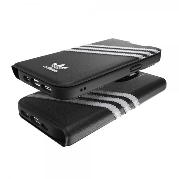 Adidas iPhone 14 Pro Cover 3 Stripes Booklet Case Sort Hvid