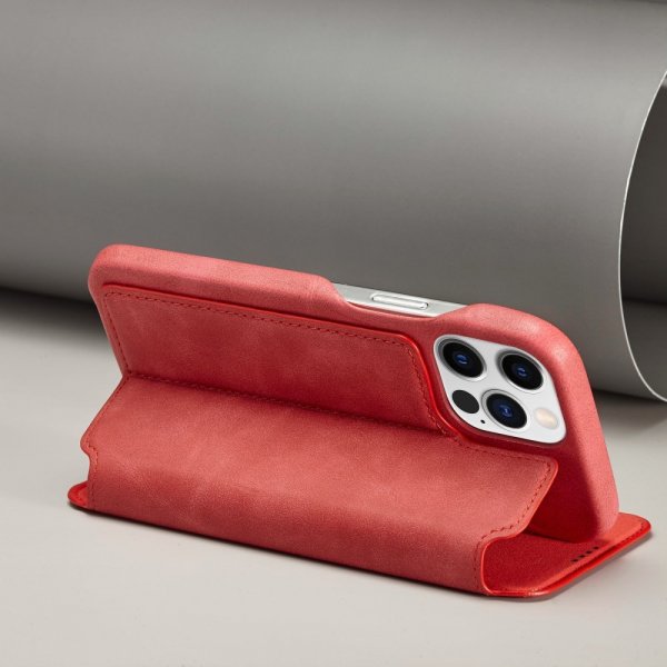 Lc.Imeeke iPhone 14 Pro Flip Cover Rød