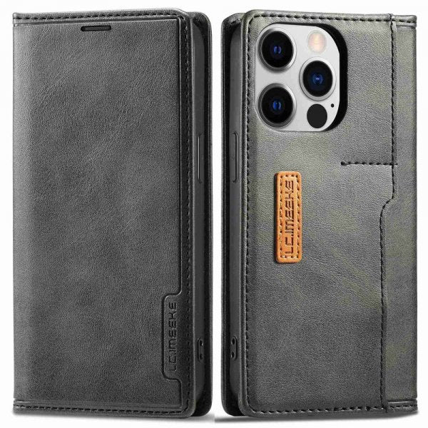 Lc.Imeeke iPhone 14 Pro Cover Kortrum Udvendig Sort