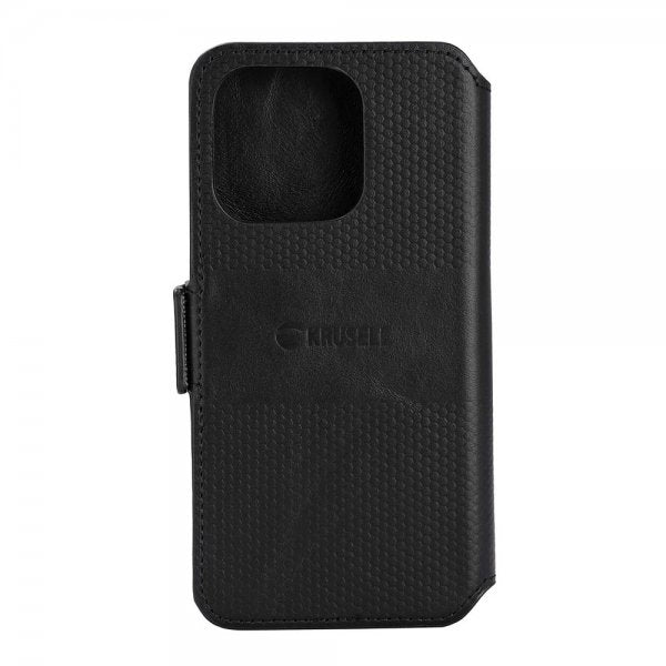 Krusell iPhone 14 Pro Etui Leather PhoneWallet Sort