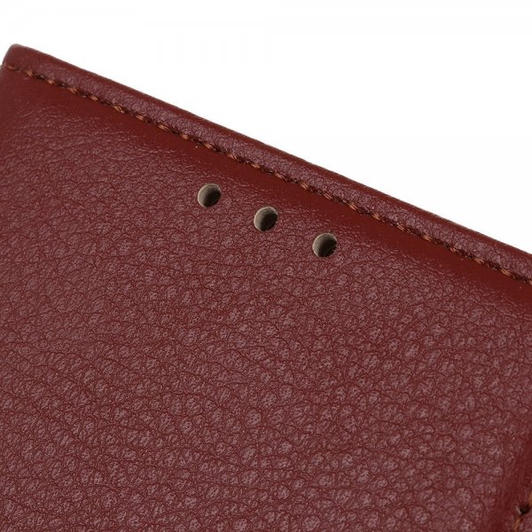 iPhone 14 Pro Cover Litchi Brun