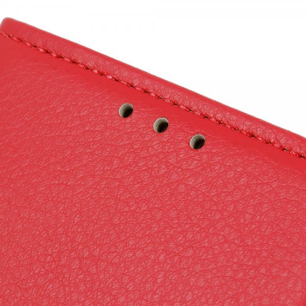 iPhone 14 Pro Cover Litchi Rød