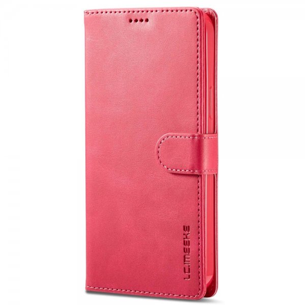 Lc.Imeeke iPhone 14 Pro Cover med Kortlomme Standerfunktion Magenta