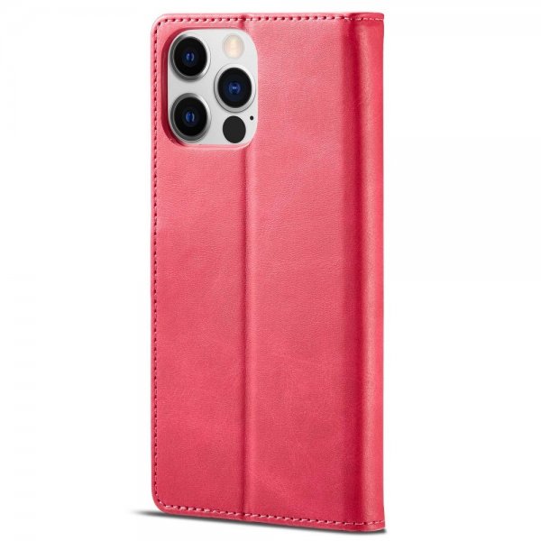 Lc.Imeeke iPhone 14 Pro Cover med Kortlomme Standerfunktion Magenta