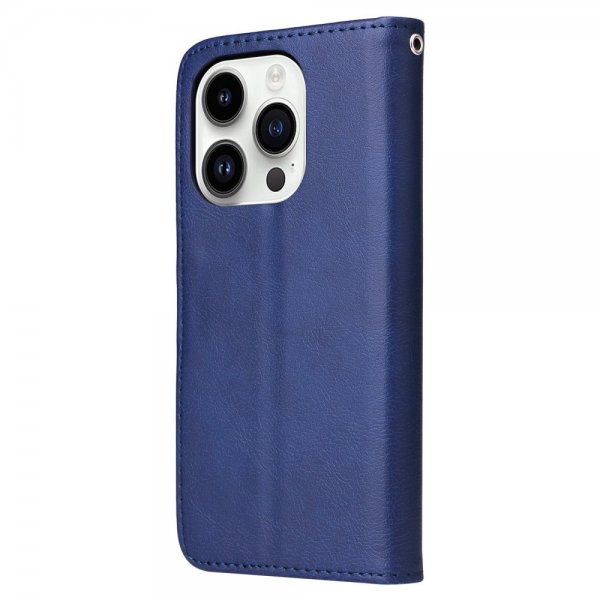 iPhone 14 Pro Cover med aftagelig skal KT Leather Series-3 Blå