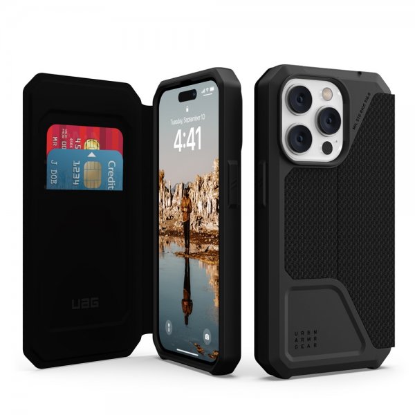 Urban Armor Gear (UAG) iPhone 14 Pro Cover Metropolis Kevlar Black