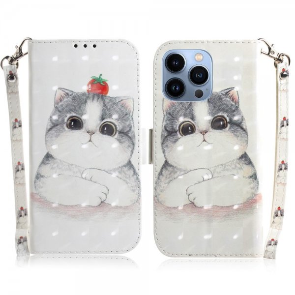 iPhone 14 Pro Cover Motiv Kat og Tomat