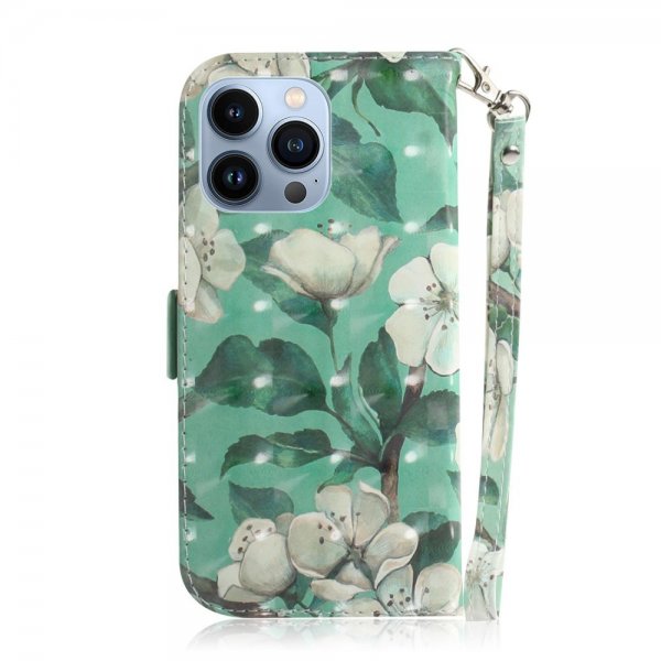 iPhone 14 Pro Cover Motiv Hvide Blomster