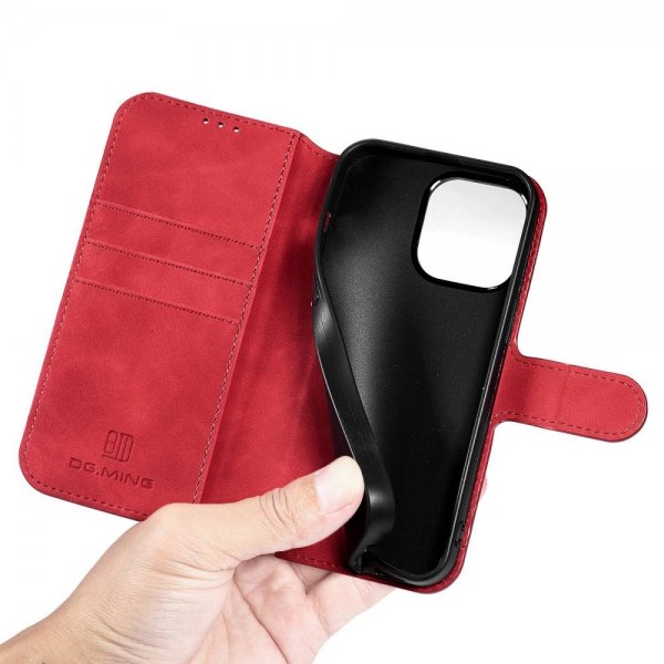 Dg.Ming iPhone 14 Pro Etui Retro Rød