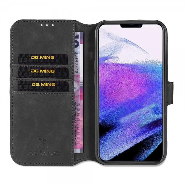 Dg.Ming iPhone 14 Pro Etui Retro Sort