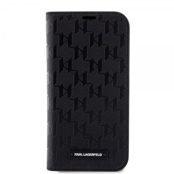 Karl Lagerfeld iPhone 14 Pro Cover Saffiano Monogram Sort