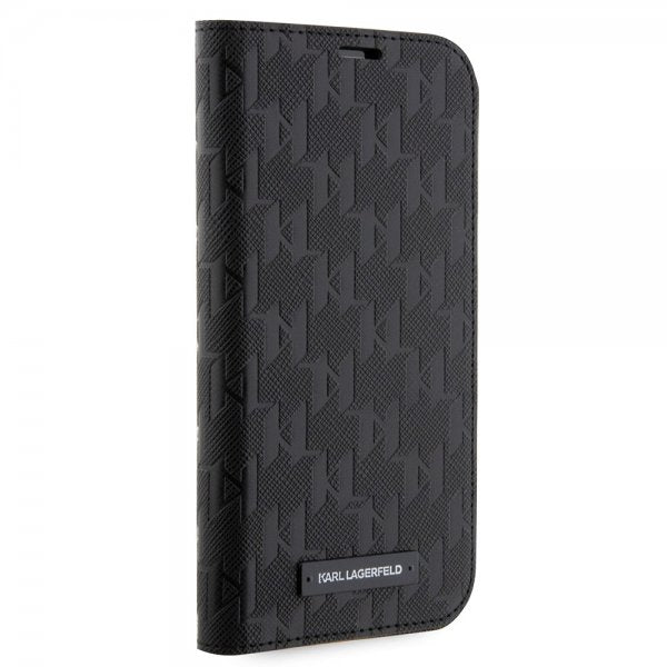 Karl Lagerfeld iPhone 14 Pro Cover Saffiano Monogram Sort