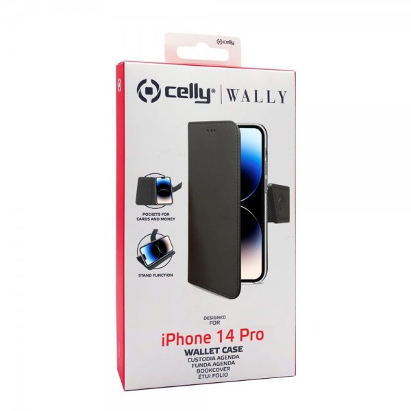 Celly iPhone 14 Pro Fodral Wally Wallet Case Sort